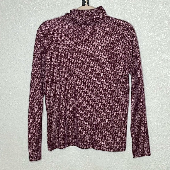 LL Bean Supima Cotton Turtleneck Top Sz Med - Picture 3 of 5